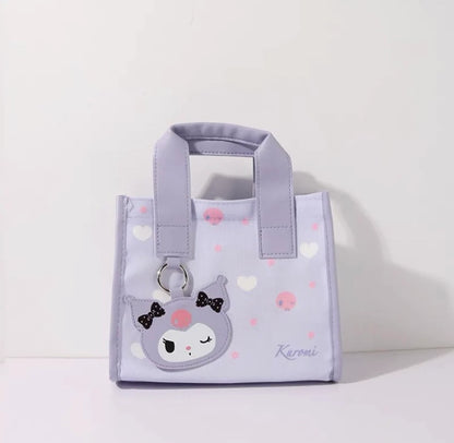 Sanrio Cinnamoroll My Melody Kuromi Lunch Handbag with Character Accessory Small Tote Bag