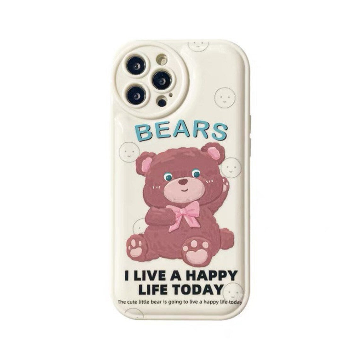Happy Bear iPhone Case XS XR X 11 12 13 Pro Promax