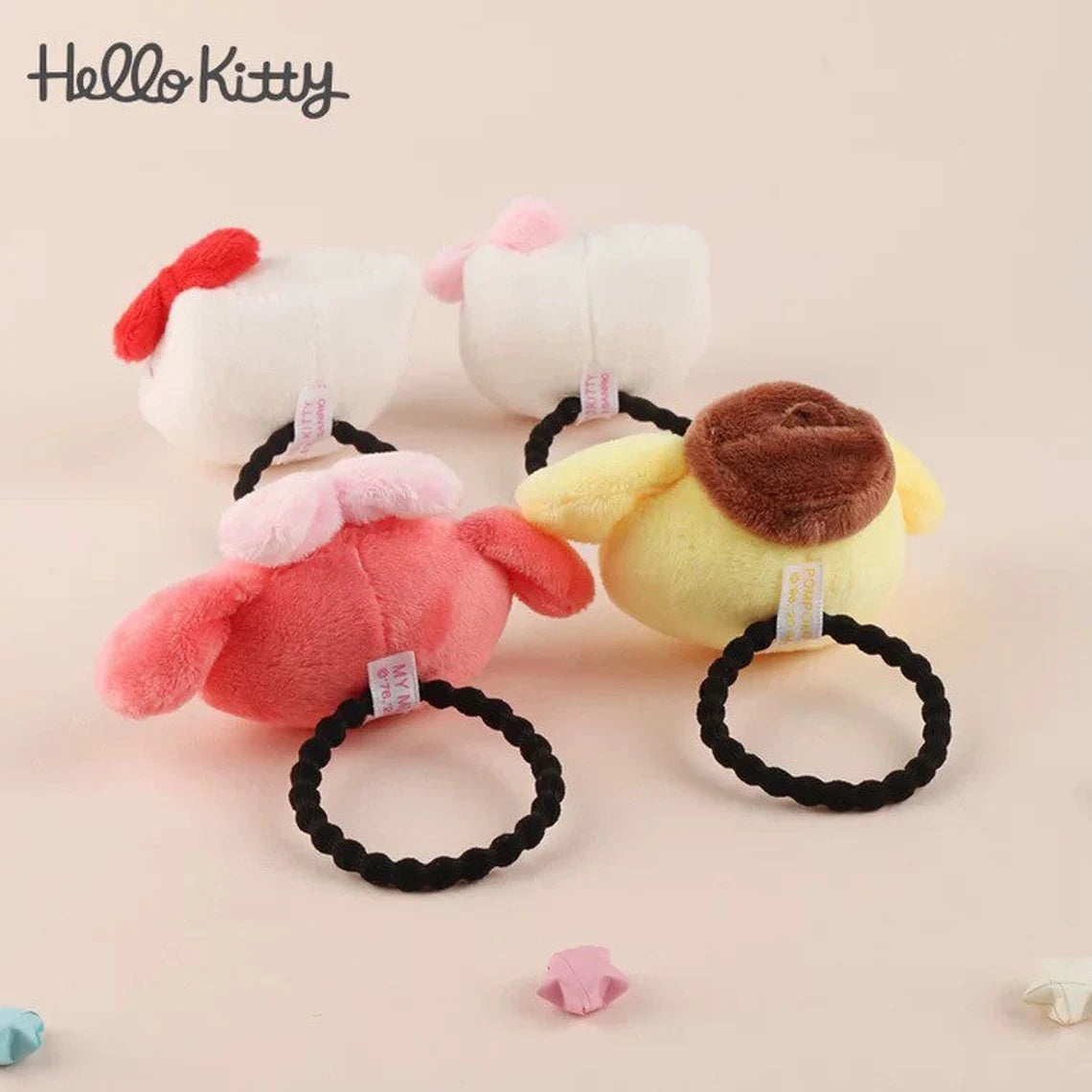 Sanrio Big Plush Hair Tie Hello Kitty My Melody Cinnamoroll Pompompurin