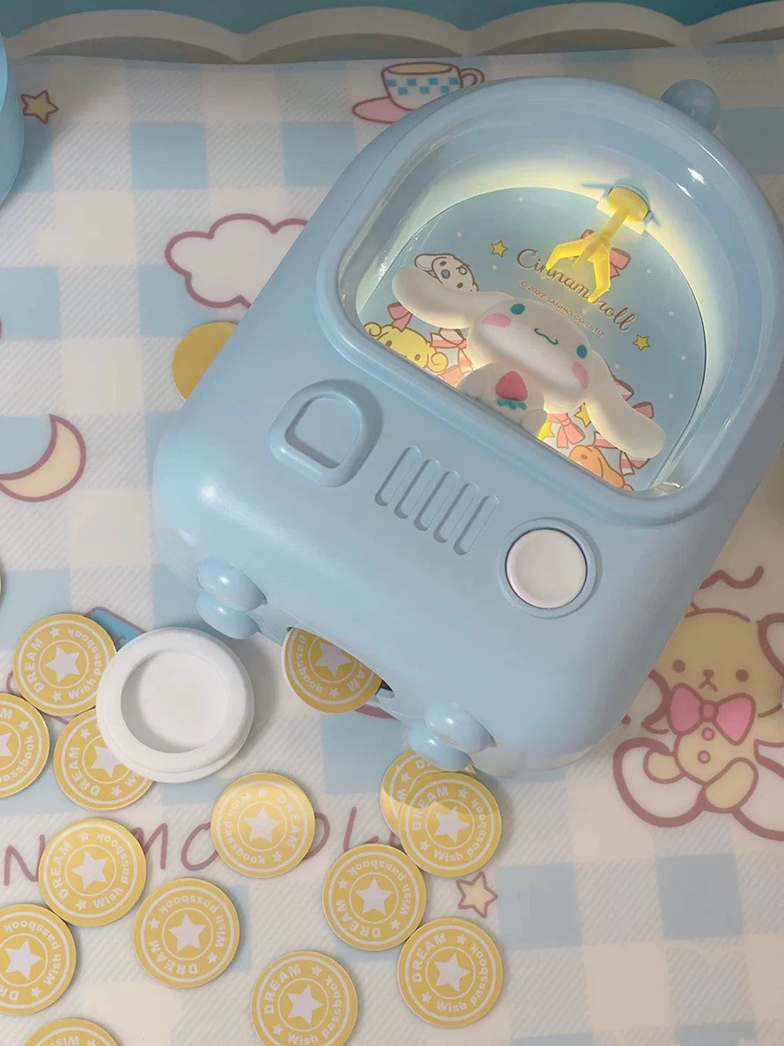 Sanrio Coin Bank Night Light Hello Kitty Kuromi Cinnamoroll Children Gift