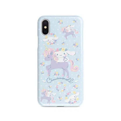 Japanese Cartoon CN with Unicorn Blue iPhone Case PLUS XS XR X 11 12 13 14 15 Pro Promax