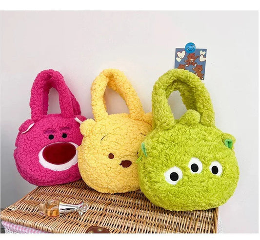 Winnie The Pooh Lotso Alien Toy Story Fluffy Handbag Mini Bag
