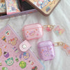 Cute Cartoon Teddy Bear AirPods AirPodsPro AirPods3 Case Purple Pink
