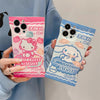 日本の漫画 KT CN ビスケットスナックパッキングiPhoneケース XS XR X 11 12 13 14 Pro Promax