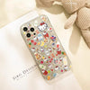 Japanese Cartoon Hello Kitty Stickers iPhone Case 6 7 8 PLUS SE2 XS XR X 11 12 13 14 15 16 Pro Promax 12mini 13mini