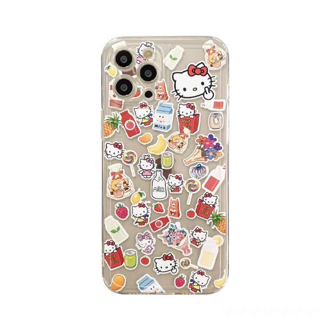 Japanese Cartoon KT Stickers iPhone Case 6 7 8 PLUS SE2 XS XR X 11 12 13 14 15 Pro Promax 12mini 13mini
