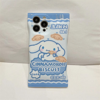 Japanese Cartoon KT CN Biscuit Snack Packing iPhone Case XS XR X 11 12 13 14 Pro Promax