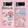 Japanese Cartoon Samsung Galaxy Z Flip 3 4 5 W23 Filp KT Carnival & Party Phone Case