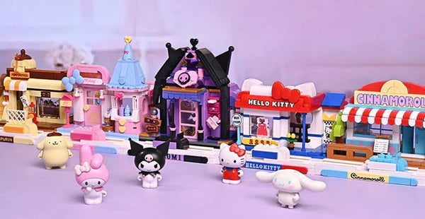 Sanrio Kuromi Fortune Telling Shop Building Blocks Toy Collections