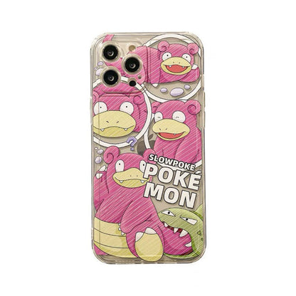 Pokemon All Slowpoke iPhone Case 6 7 8 PLUS SE2 XS XR X 11 12 13 14 15 Pro Promax 12mini 13mini