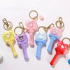 Sanrio Light Magic Wand Stick Hello Kitty Melody Kuromi Cinnamoroll Little Twin Stars Pompompurin Keychain