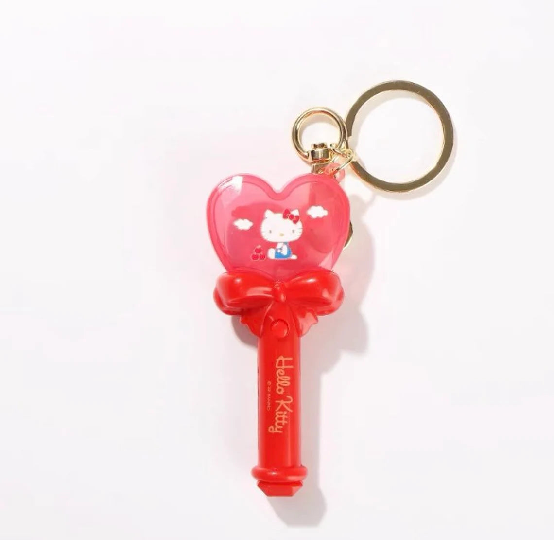 Sanrio Light Magic Wand Stick Hello Kitty Melody Kuromi Cinnamoroll Little Twin Stars Pompompurin Keychain