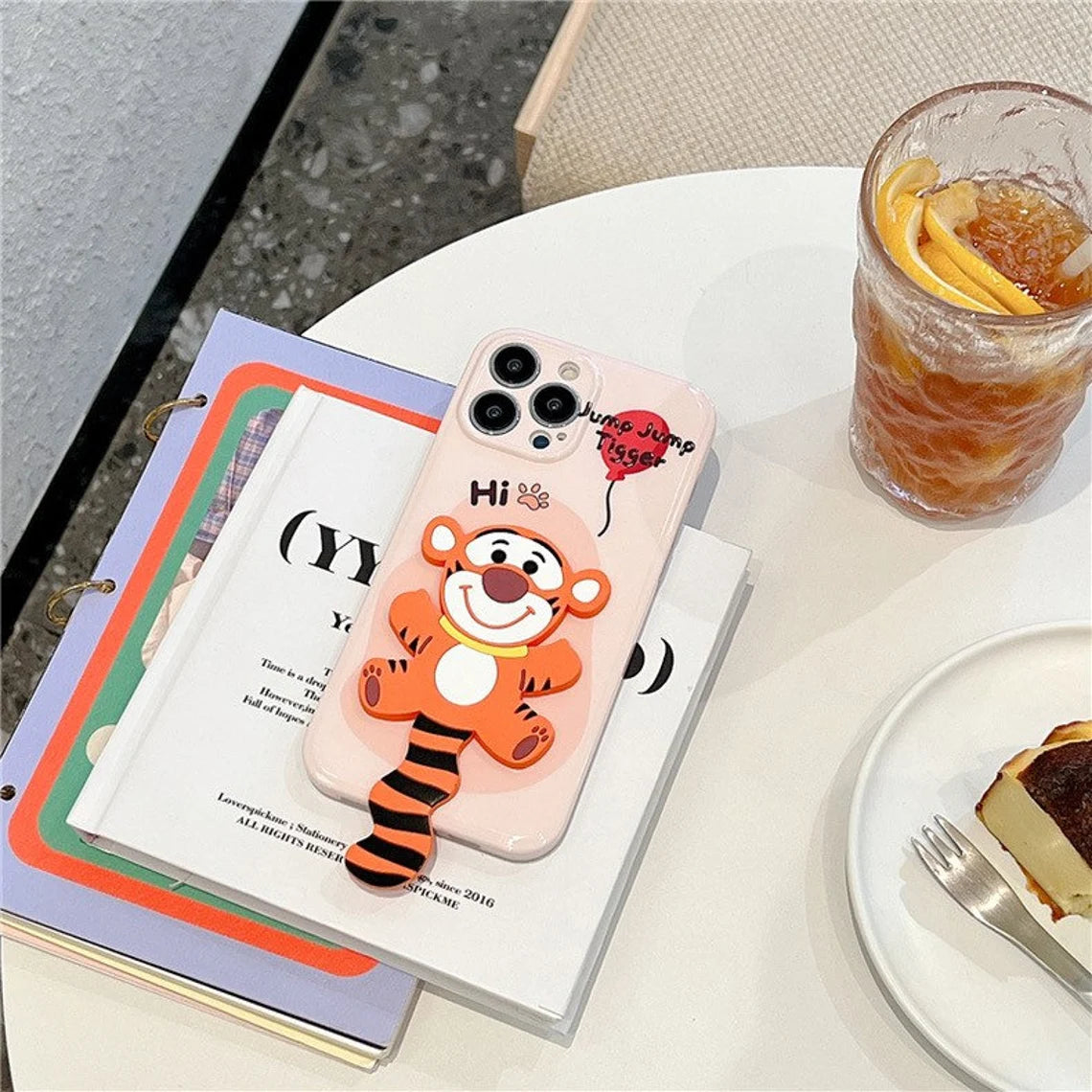 Cute Honey Bear Winnie & Tiger with Stand Soft iPhone Case XS XR X 11 12 13 14 Pro Promax