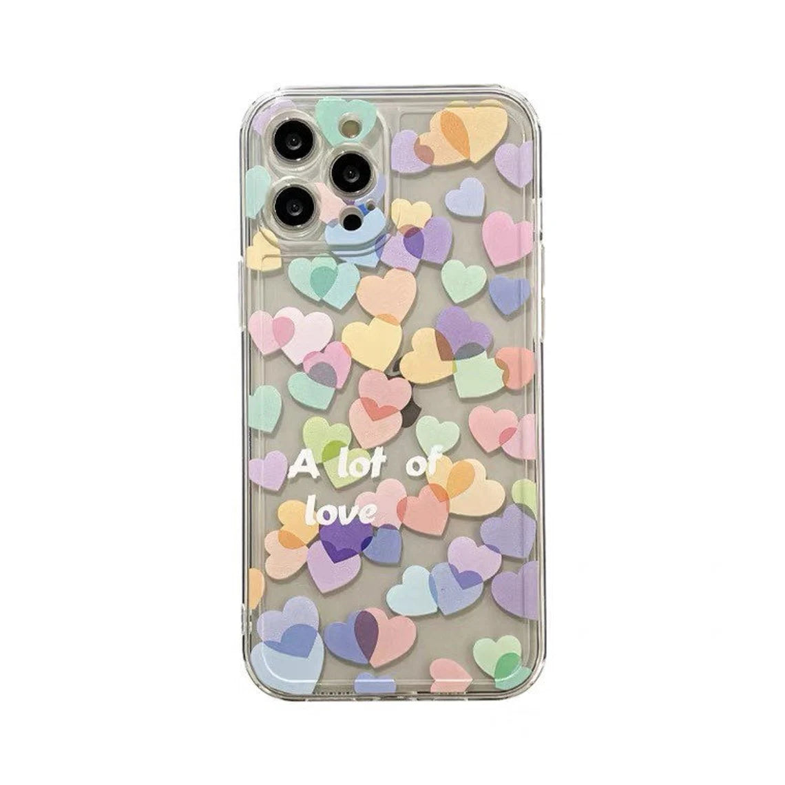 A Lot Of Love Colorful Hearts iPhone Case 6 7 8 PLUS SE2 XS XR X 11 12 13 14 15 Pro Promax 12mini 13mini