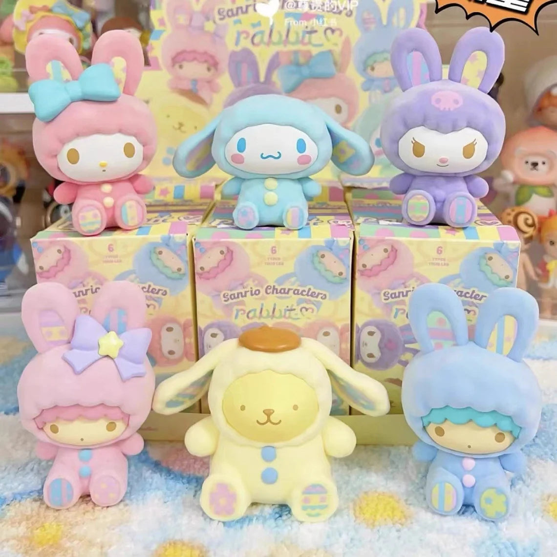 Mystery Blind Box Sanrio Characters My Melody Kuromi Little Twin Stars Cinnamoroll Pompompurin Rabbit Collectable Toys