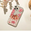 可愛いリス クリップデールと花柄 iPhoneケース 6 7 8 PLUS SE2 XS XR X 11 12 13 14 15 16 Pro Promax 12mini 13mini