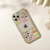 かわいいリスのクリップデールカラフルラインiPhoneケース 6 7 8 PLUS SE2 XS XR X 11 12 13 14 15 16 Pro Promax 12mini 13mini