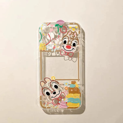 Cute Squirrel Clip Dale Colourful Line iPhone Case 6 7 8 PLUS SE2 XS XR X 11 12 13 14 15 Pro Promax 12mini 13mini