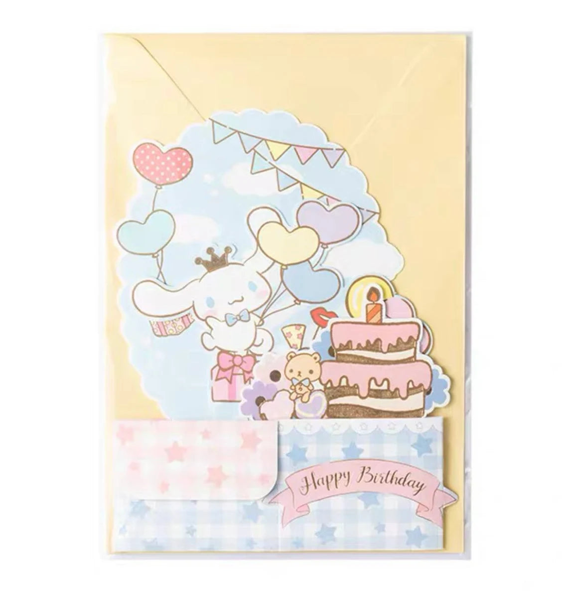 Sanrio 3D Happy Birthday Greetings Card My Melody Kuromi Cinnamoroll Celebrate