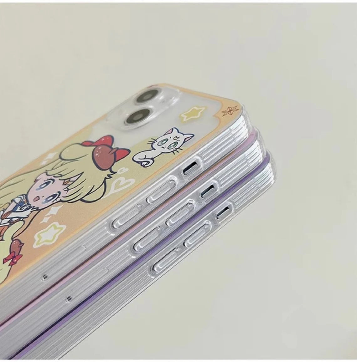 Clean Japanese Cartoon Sailor Moon iPhone Strap KT MM KU CN PN iPhone Case 6 7 8 PLUS SE2 XS XR X 11 12 13 14 15 Pro Promax 12mini 13mini