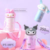 Sanrio Big Soft Head My Melody Kuromi Cinnamoroll 304 Stainless Steel Tumbler Water Bottle Lovely Cup with Strap