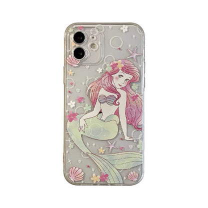 Mermaid Girl Ariel Princess iPhone Case 6 7 8 PLUS SE2 XS XR X 11 12 13 14 15 Pro Promax 12mini 13mini