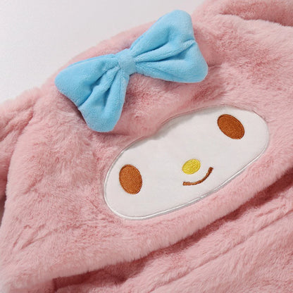 Sanrio My Melody Kuromi Cinnamoroll Hat with Scarf Hat  Winter Warm Accessory Outfits