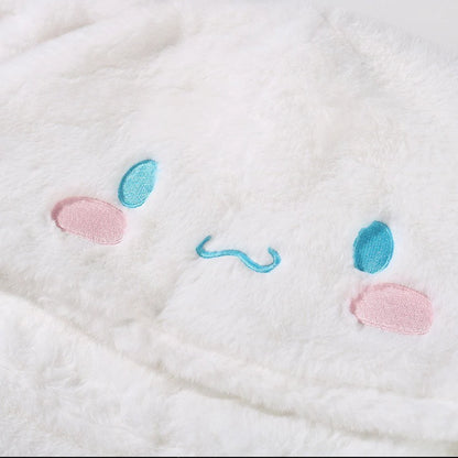 Sanrio My Melody Kuromi Cinnamoroll Hat with Scarf Hat  Winter Warm Accessory Outfits
