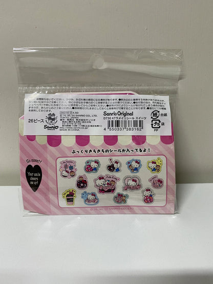 Japan Sanrio Set of 26 Hello Kitty Sweets Donuts Cafe Stickers