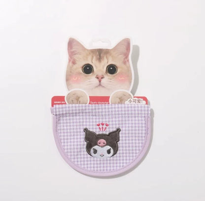 Pet Bib for Cat and Small Dog Hello Kitty My Melody Kuromi Cinnamoroll Pompompurin Pochacco Accessory Embroidery Collar
