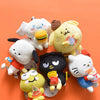 サンリオ ファストフード デブバージョン ハローキティ マイメロディ シナモロール ポムポムプリン ポチャッコ けろけろけろっぴ バッドばつ丸 ミニぬいぐるみ ドールキーホルダー