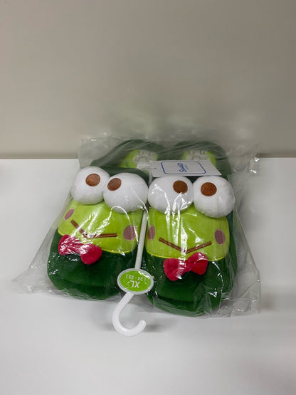 Sanrio KeroKeroKeroppi Green Soft Big Head Slippers