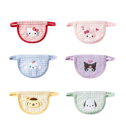 Pet Bib for Cat and Small Dog Hello Kitty My Melody Kuromi Cinnamoroll Pompompurin Pochacco Accessory Embroidery Collar