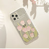 チューリップ 花柄 ガーデン レディ iPhoneケース 6 7 8 PLUS SE2 XS XR X 11 12 13 14 15 Pro Promax 12mini 13mini