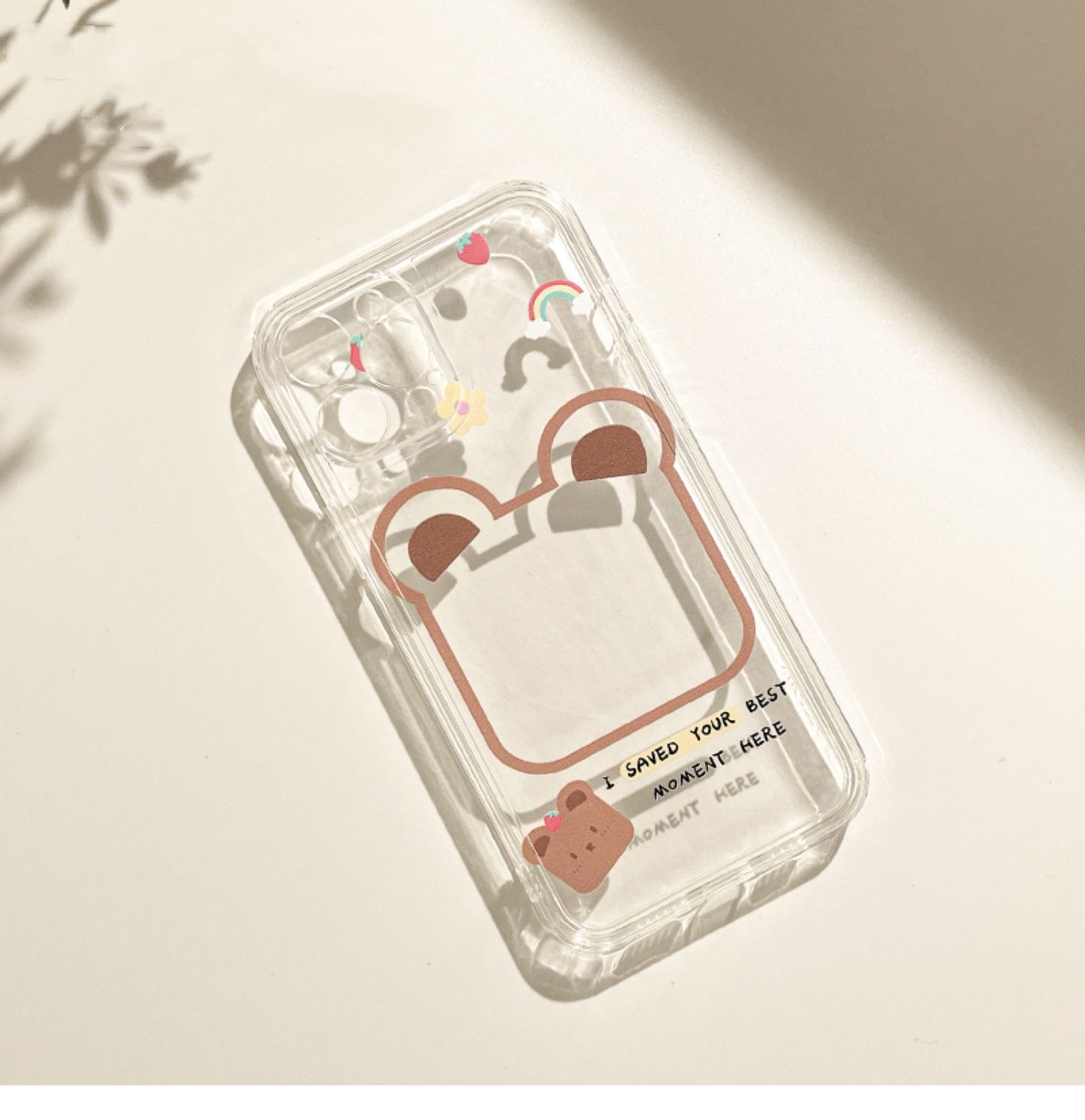 Bear Shape for Photo Korea Street Style iPhone Case 6 7 8 PLUS SE2 XS XR X 11 12 13 14 15 Pro Promax 12mini 13mini