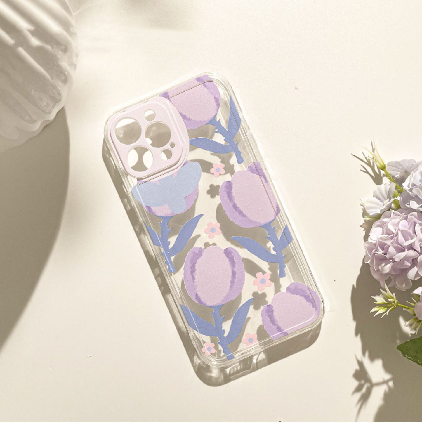 Pastel Purple Tulip iPhone Case 6 7 8 PLUS SE2 XS XR X 11 12 13 14 15 Pro Promax 12mini 13mini