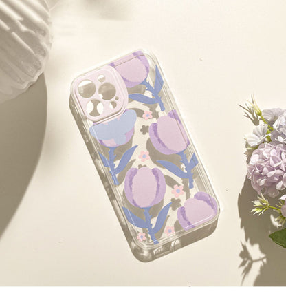 Pastel Purple Tulip iPhone Case 6 7 8 PLUS SE2 XS XR X 11 12 13 14 15 Pro Promax 12mini 13mini