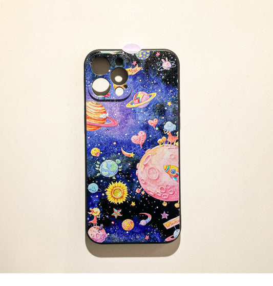 Girl Travel in Space iPhone Case 6 7 8 PLUS SE2 XS XR X 11 12 13 14 15 Pro Promax 12mini 13mini