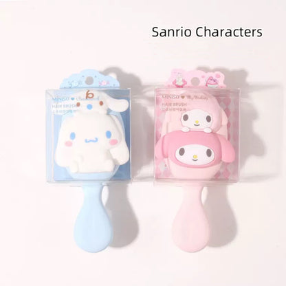 Sanrio My Melody Kuromi Cinnamoroll Pochacco with Friend Mini Paddle Brush Comb