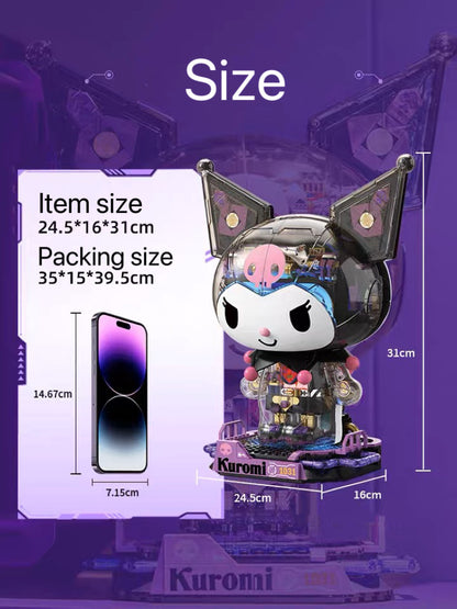 Sanrio Kuromi Robot Mechanical Building Toy with Special Limited Outfits - come with 3 Suits