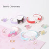 Sanrio Hello Kitty My Melody Kuromi Cinnamoroll Acrylic Sterling Bracelet & Ring Set