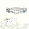 Sanrio Cinnamoroll with Blue Stone 925 Sterling Silver Ring with Ring Box