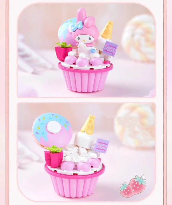 Sanrio My Melody Dessert Strawberry Cake Building Blocks Toy