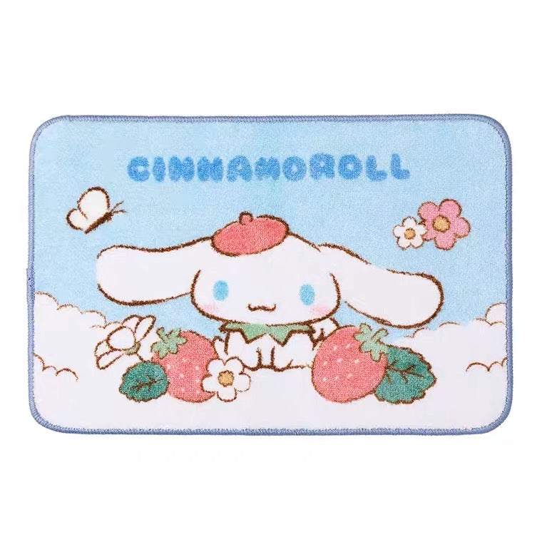 Sanrio My Melody Cinnamoroll Starwberry 40 X 60cm Floor Mat