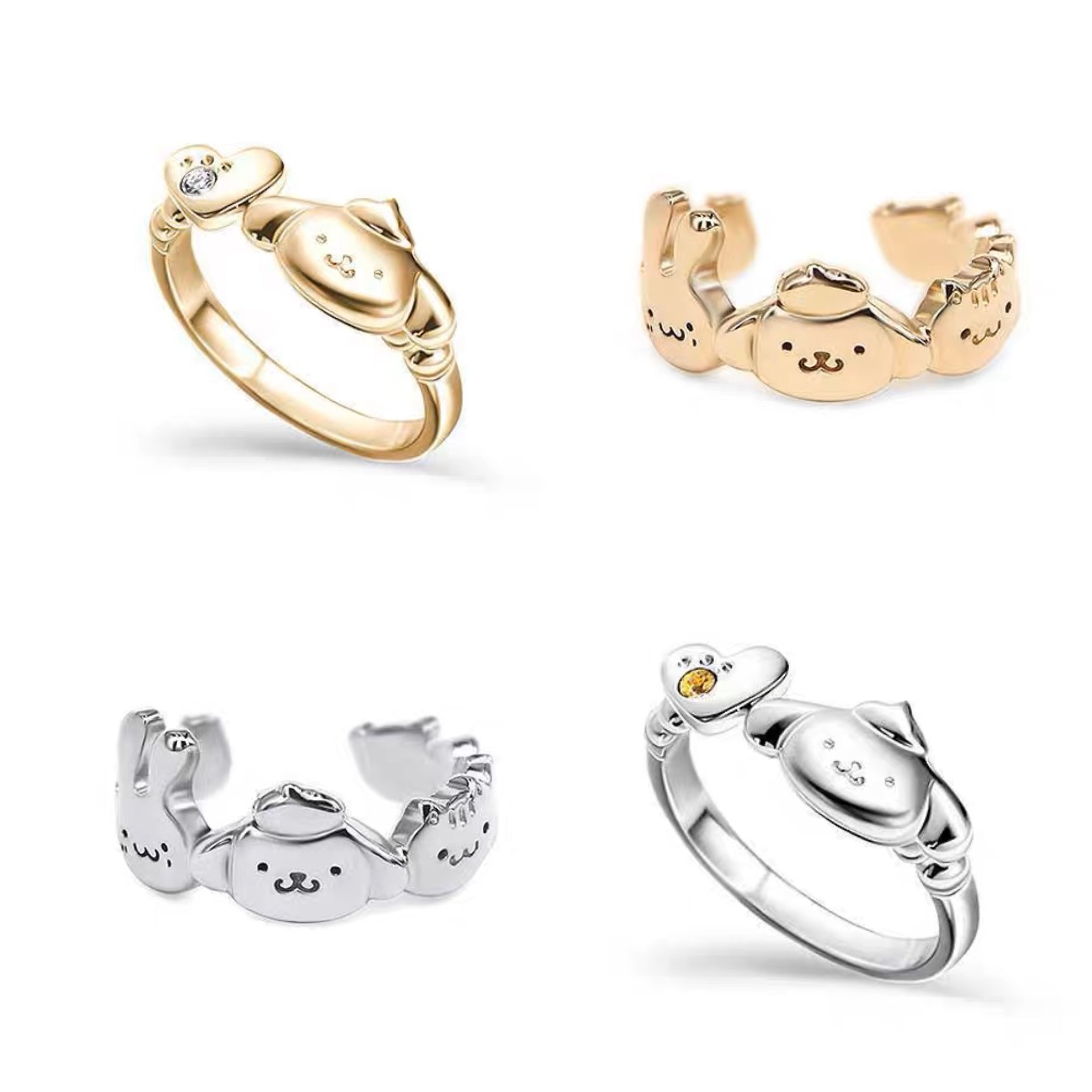 Hot Sale Sweet Sanrio Cinnamonroll Set Diamond Ring Women's Opening Fashion  Student Girlfriend Finger Rings Toy Fashion Jewelry - AliExpress
