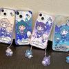 Japan Cartoon Sailor Moon x Sanrio with Phone Strap Clean Case | Little Twin Stars Piano Pochacco - iPhone Case 6 7 8 PLUS SE2 XS XR X 11 12 13 14 15 16 16e 17 17e Pro Promax 12mini 13mini