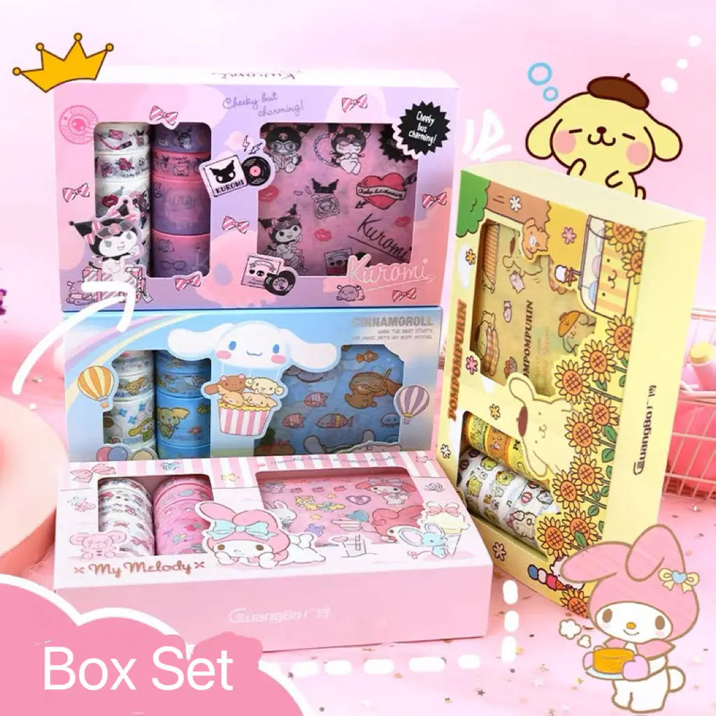 Sanrio My Melody Kuromi Cinnamoroll Pompompurin Stickers and Tapes Gif ...