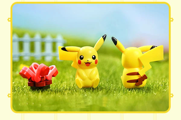 Pokemon Pikachu Flowerpot Potted Plant Building Blocks Toy Collections