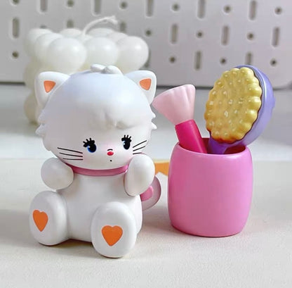 Miniso x Mikko illustration Stay Home Make up Version Bear Latte Dog Souffie Kitten Mousse Rabbit Cammy - Kawaii Collectable Toys Mystery Blind Box