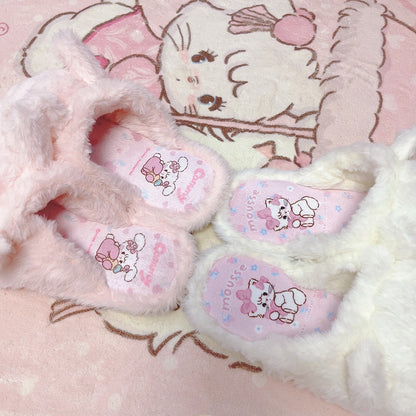 Mikko illustration Fluffy Big Head Fur Slippers Bear Latte Dog Souffie Kitten Mousse Rabbit Cammy